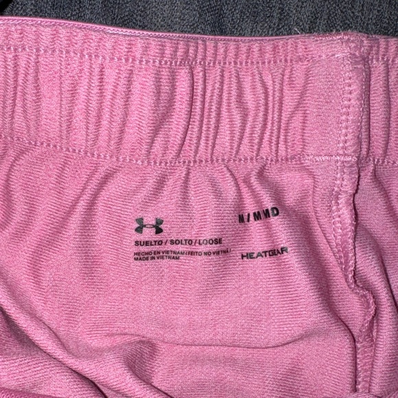 Under Armour Pink and Gray Workout Shorts - Picture 2 of 2